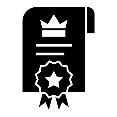 Basit biçim izole edilmiş arkaplan sertifika simgesi