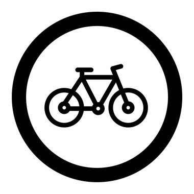 Bisiklet ikonu. Web için bisiklet vektör simgelerinin özet çizimi