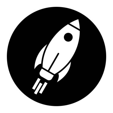 roket ikonu vektör illüstrasyonu