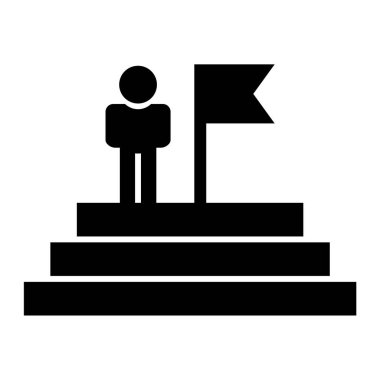 İş adamı ikonu. Web için iş adamı vektör simgelerinin basit çizimi