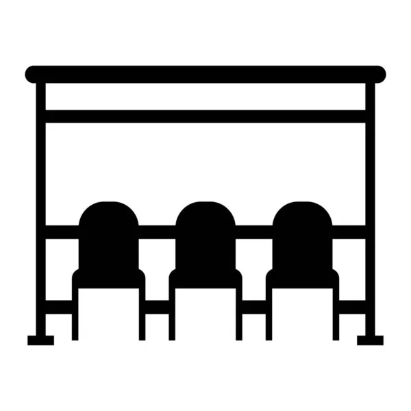 Table Chairs Icon Outline Illustration Chair Vector Icons Web — Image vectorielle