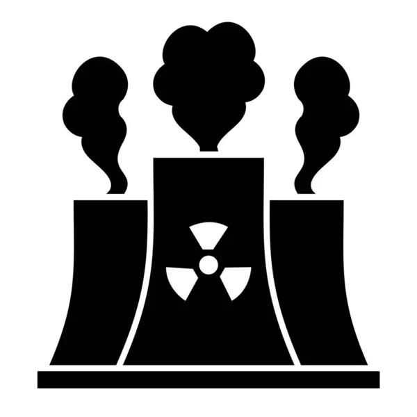 Illustrazione Grafica Grafica Vettoriale Icona Della Centrale Nucleare — Vettoriale Stock