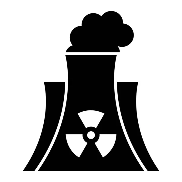 Disegno Illustrazione Vettoriale Icona Centrale Nucleare — Vettoriale Stock