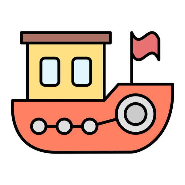 Toy Car Icon Outline Illustration Ship Vector Icons Web — Stock Vector