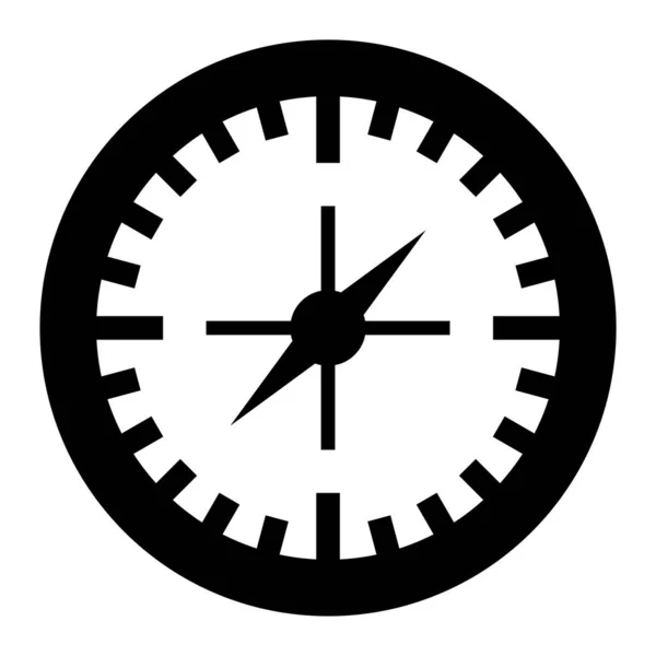 Ícone Bússola Ilustração Simples Vetor Relógio — Vetor de Stock