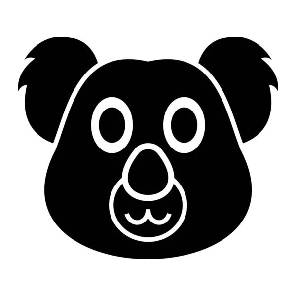 Niedźwiedź Twarz Ikona Wektor Ilustracja — Wektor stockowy