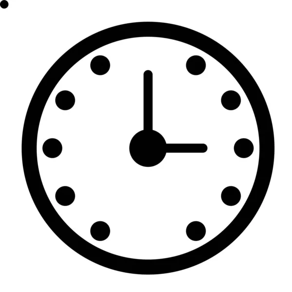 Horloge Icône Web Illustration Simple — Image vectorielle