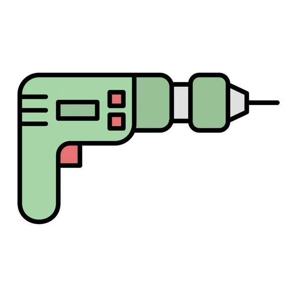 Drill Symbol Skizze Illustration Der Schraubendreher Vektorsymbole Für Web — Stockvektor