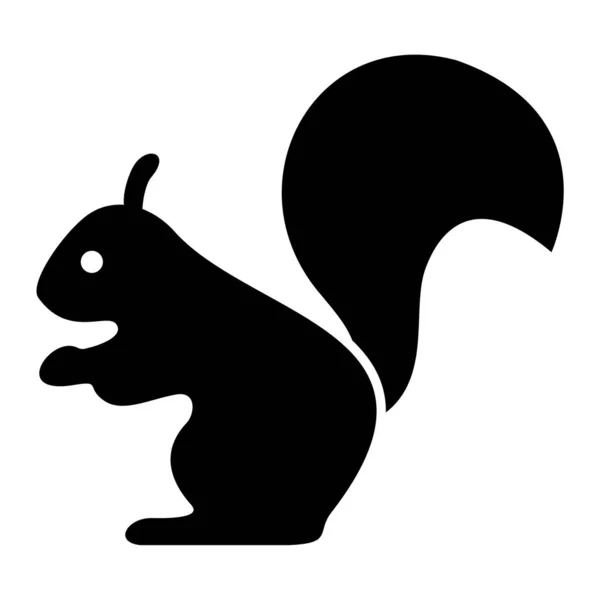 Σκίουρος Web Εικονίδιο Απλή Απεικόνιση — Διανυσματικό Αρχείο