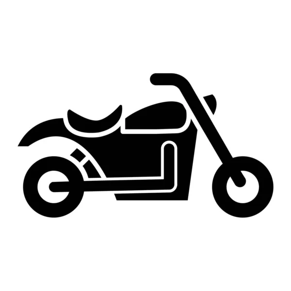 バイクのアイコン 白を背景にした黒いイラスト — ストックベクタ