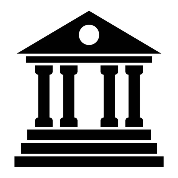 Ícone Edifício Banco Ilustração Vetorial — Vetor de Stock