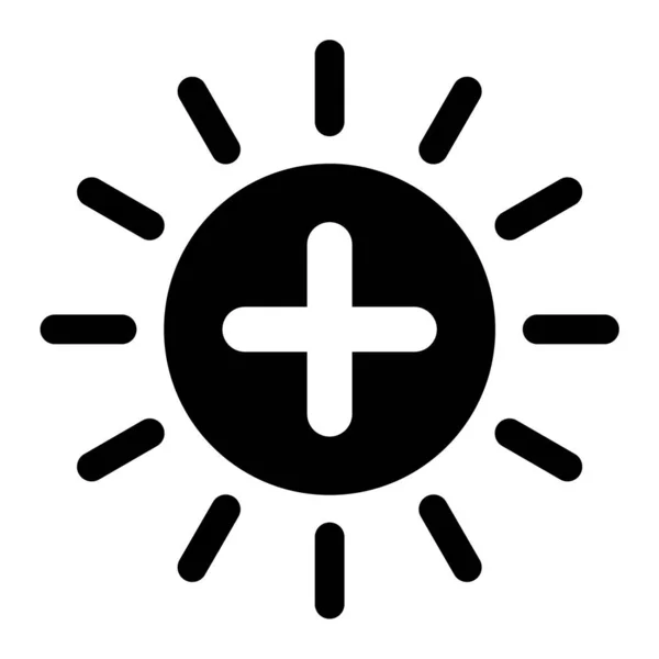 Сонце Веб Іконка Проста Ілюстрація — стоковий вектор