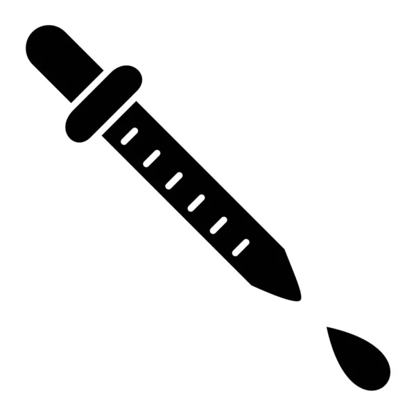 Syringe Vector Icon Style Flat Symbol Black Color Rounded Angles — Stockvektor