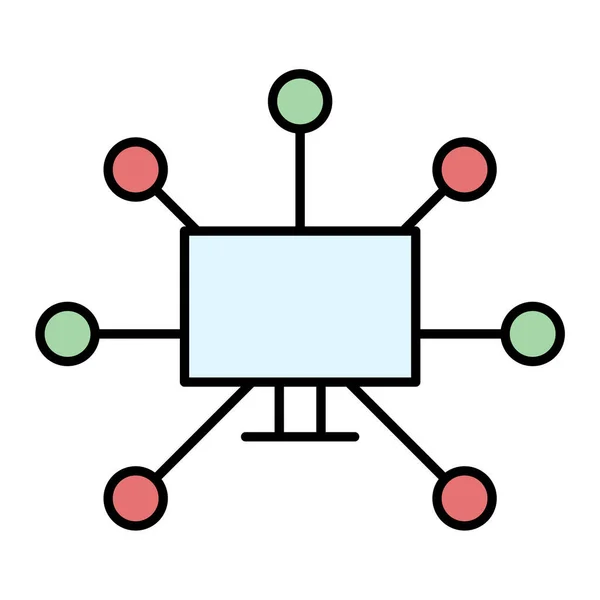 Vektor Symbol Für Netzwerkverbindung — Stockvektor