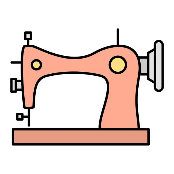 Máquina Coser Icono Vector Ilustración — Archivo Imágenes Vectoriales