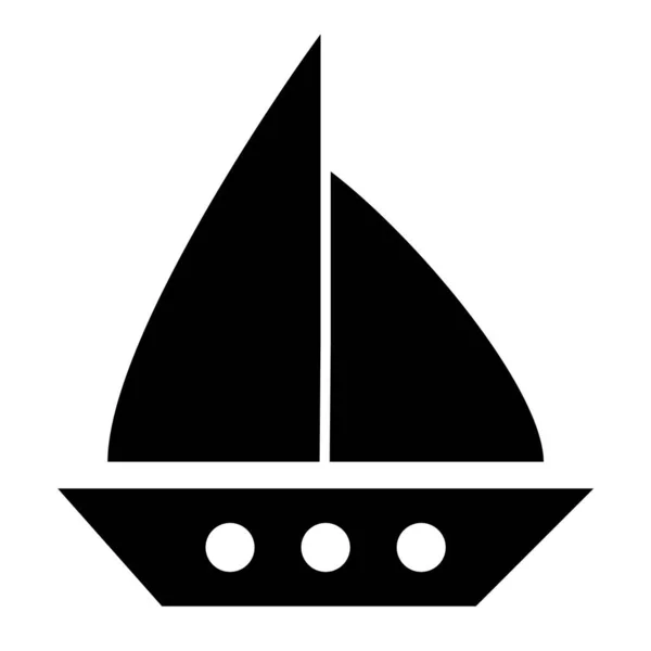 Velero Icono Web Ilustración Simple — Archivo Imágenes Vectoriales