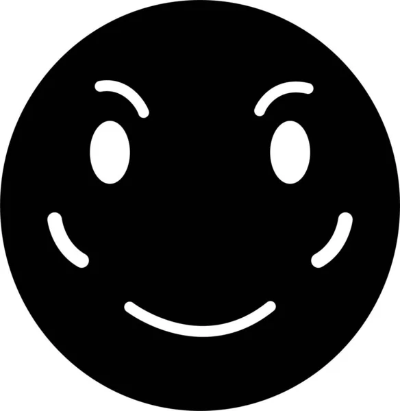Lächeln Gesicht Emoticon Symbol Vektorillustration — Stockvektor
