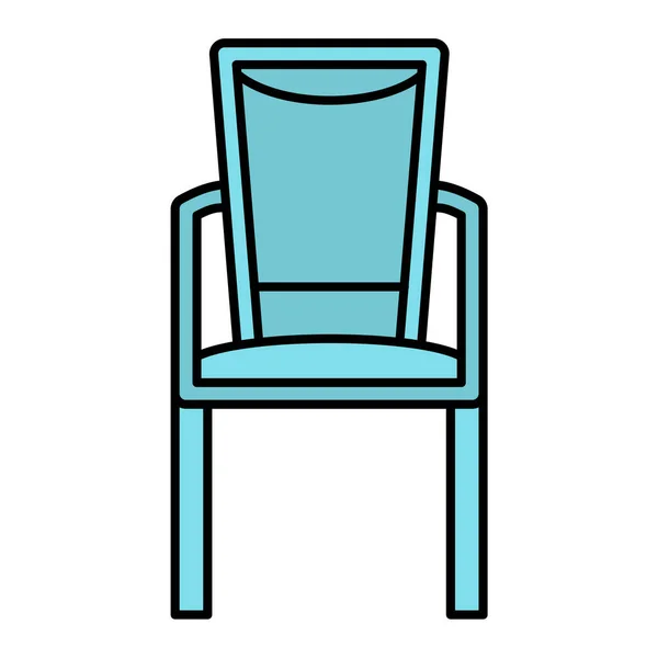 Ikona Krzesła Zarys Ilustracji Drewnianych Ikon Wektorowych Mebli Sieci — Wektor stockowy