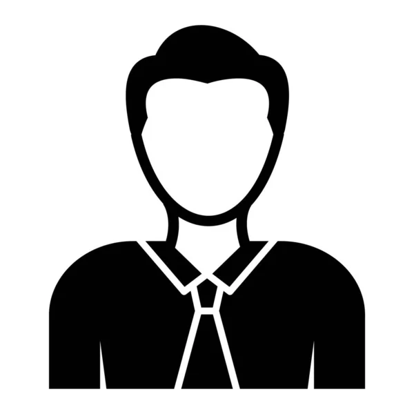 Homme Affaires Icône Web Illustration Simple — Image vectorielle