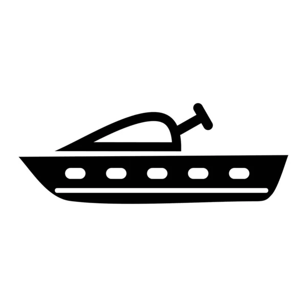 Barco Ícone Vetor Ilustração —  Vetores de Stock