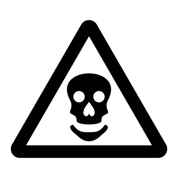 Skull Icon Distressed Symbol Danger — Vector de stock