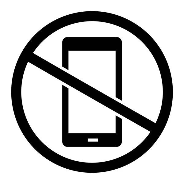 Cep Telefonu Simgesi Yok Vektör Illüstrasyonu — Stok Vektör