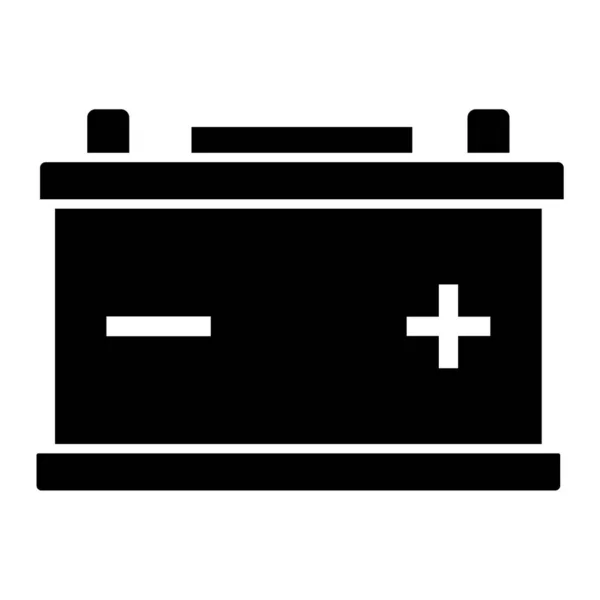 Bilbatteriikonen Svart Illustration Vit Bakgrund Vektor Piktogram Symbol — Stock vektor