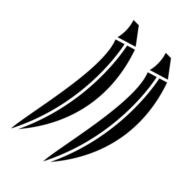 Значок Чили Простая Иллюстрация Бананового Вектора Ручной Стиль — стоковый вектор