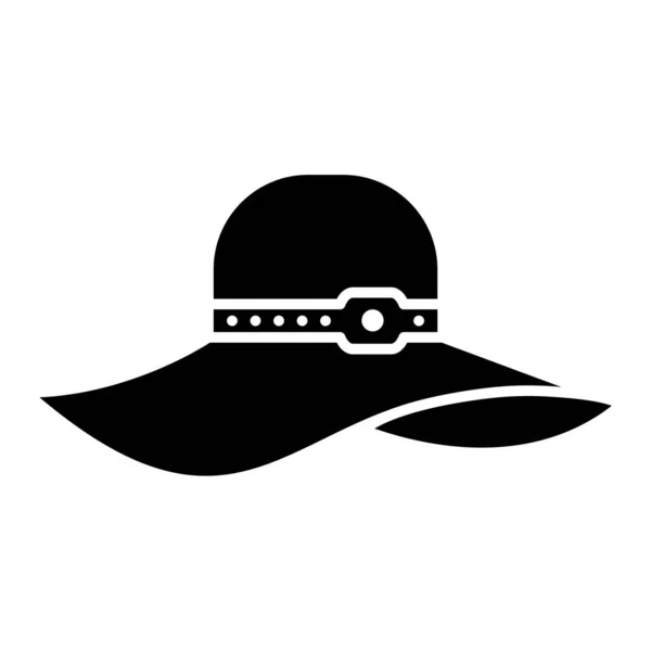 Hat Icon Black White Style Vector Illustration — Vettoriale Stock