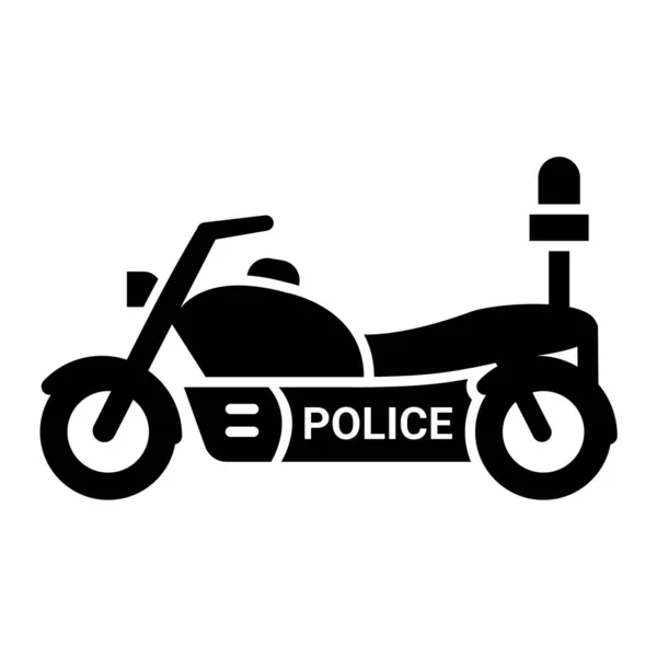 Motorcycle Icon Black White Illustration — Stockový vektor