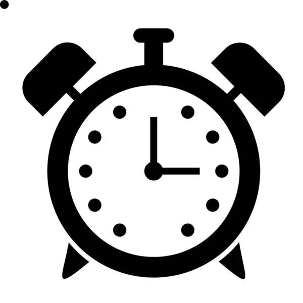 Icono Del Reloj Despertador Diseño Plano — Vector de stock