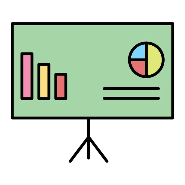 Business Presentation Flat Vector Icon — Stock Vector
