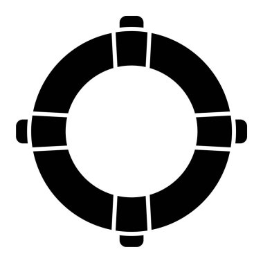 Can simidi simgesi. Ağ için yaşam şamandırası vektör simgelerinin basit çizimi