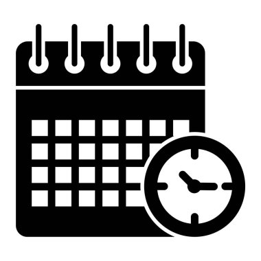Takvim simgesi. Web için tarih vektör simgelerinin basit illüstrasyonu