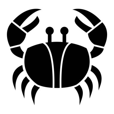 Yengeç simgesi vektör illüstrasyonu