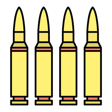 Mermi simgesi işareti. vektör illüstrasyonu