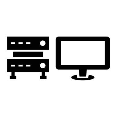 bilgisayar donanım simgesi vektör illüstrasyonu