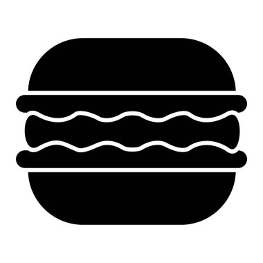 Hamburger simgesi, vektör illüstrasyonu