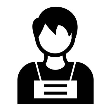 Kadın. Web simgesi basit illüstrasyon