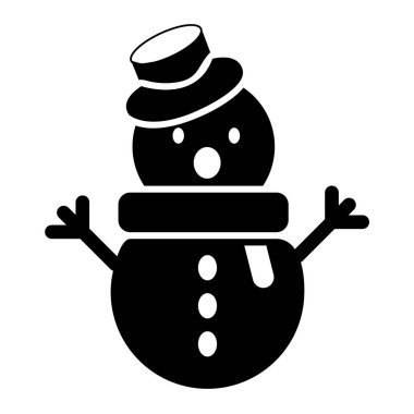 Kardan adam. Web simgesi basit illüstrasyon