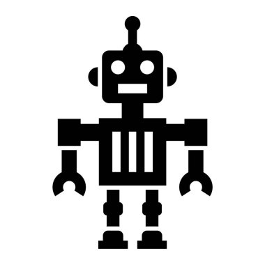 Robot simgesi. Web için robot vektör simgelerinin düz çizimi