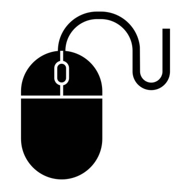 beyaz arkaplanda siyah bilgisayar fare simgesi