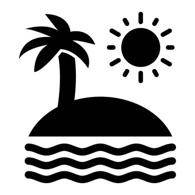 Ada. Web simgesi basit tasarım