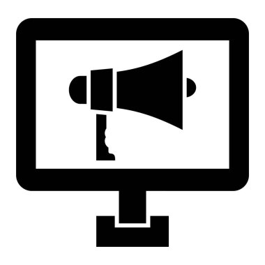 Konuşmacı. Web simgesi basit illüstrasyon