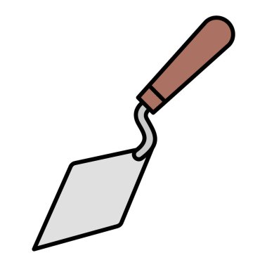 Trowel aracı simgesi vektör illüstrasyon grafik tasarımı