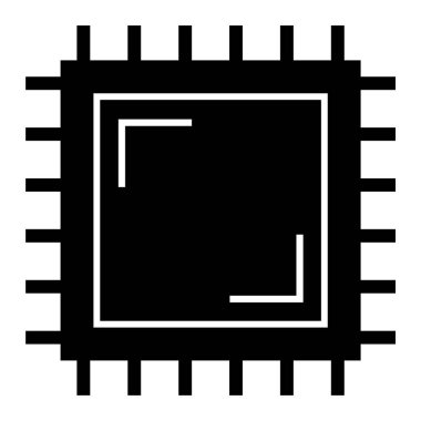 İşlemci. Web simgesi basit illüstrasyon