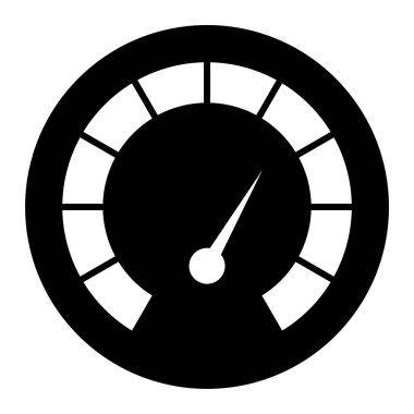 Hız göstergesi simgesi. Web için saat vektör simgelerinin basit illüstrasyonu