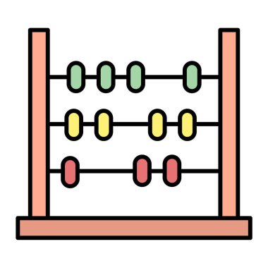 Abaküs. Web simgesi basit illüstrasyon