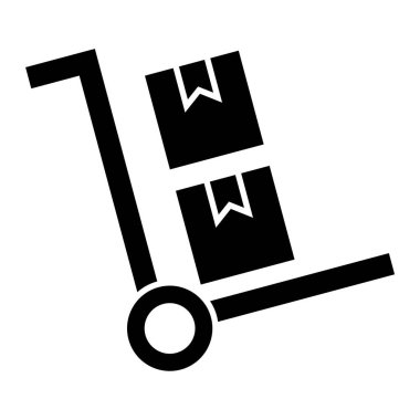 dağıtım kamyonu ikonu vektör çizimi tasarımı