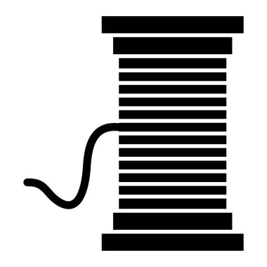 İp simgesi. Web için iplik vektör simgelerinin özet çizimi